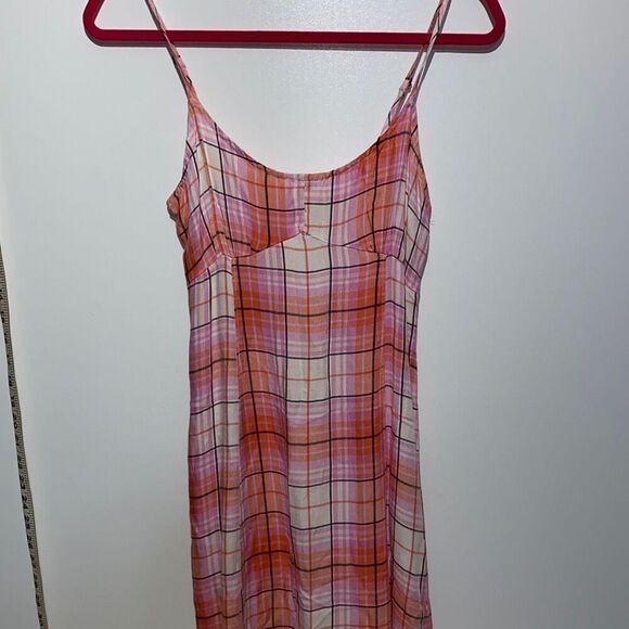 Abound Women's Spaghetti Windowpane Flannel Mini Dress Multicolor Size XS - Picture 3 of 10